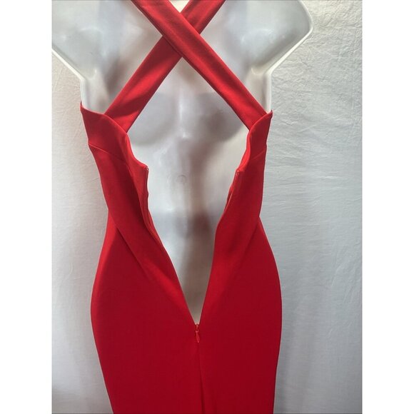 Nookie maxi Dress Red cross back size S formal Prom cocktail party - Picture 4 of 10